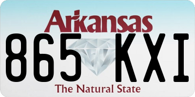 AR license plate 865KXI