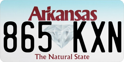 AR license plate 865KXN