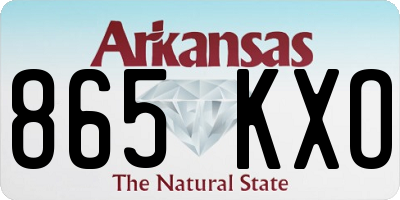 AR license plate 865KXO