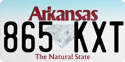 AR license plate 865KXT