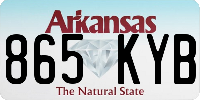 AR license plate 865KYB
