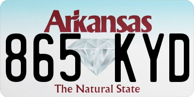 AR license plate 865KYD