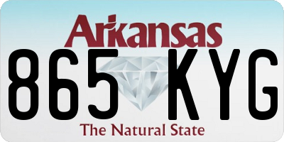 AR license plate 865KYG