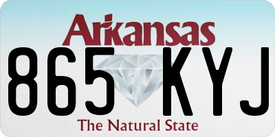 AR license plate 865KYJ