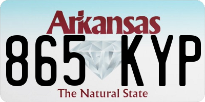 AR license plate 865KYP