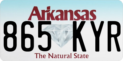 AR license plate 865KYR