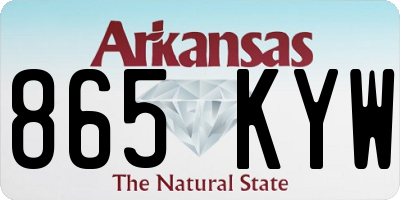 AR license plate 865KYW