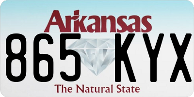 AR license plate 865KYX