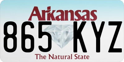 AR license plate 865KYZ