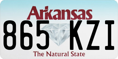 AR license plate 865KZI