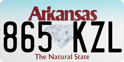 AR license plate 865KZL