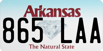 AR license plate 865LAA
