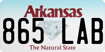 AR license plate 865LAB