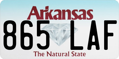 AR license plate 865LAF