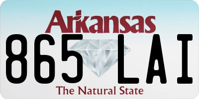 AR license plate 865LAI