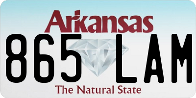 AR license plate 865LAM