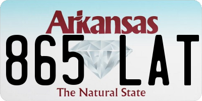 AR license plate 865LAT