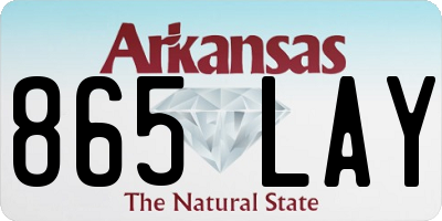 AR license plate 865LAY