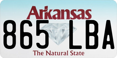 AR license plate 865LBA