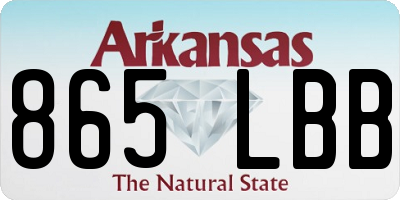 AR license plate 865LBB