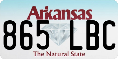 AR license plate 865LBC