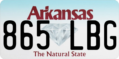 AR license plate 865LBG