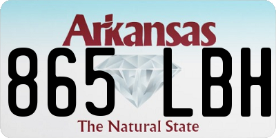 AR license plate 865LBH