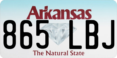 AR license plate 865LBJ