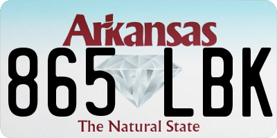 AR license plate 865LBK