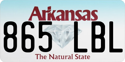 AR license plate 865LBL