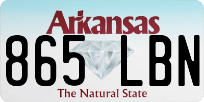 AR license plate 865LBN
