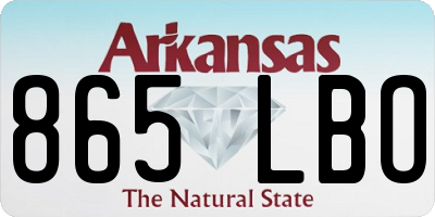 AR license plate 865LBO