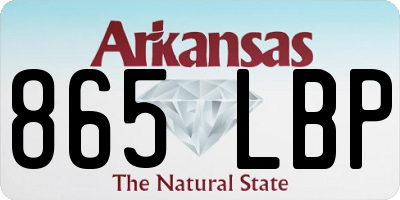 AR license plate 865LBP