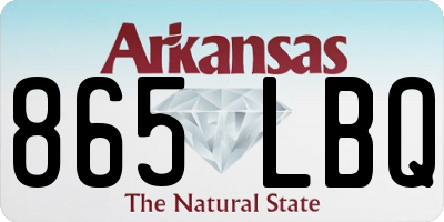 AR license plate 865LBQ