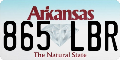 AR license plate 865LBR