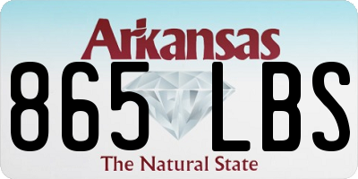 AR license plate 865LBS