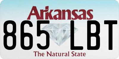 AR license plate 865LBT