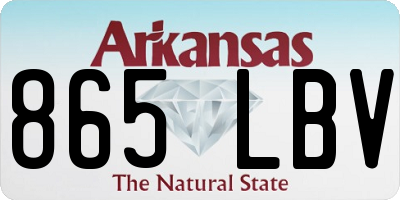 AR license plate 865LBV