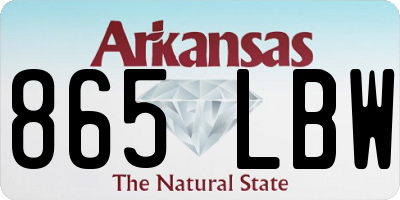 AR license plate 865LBW