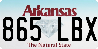 AR license plate 865LBX