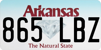 AR license plate 865LBZ
