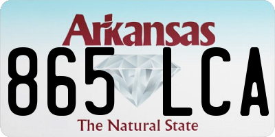 AR license plate 865LCA