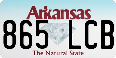 AR license plate 865LCB