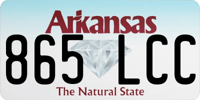 AR license plate 865LCC