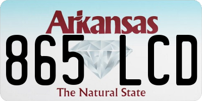 AR license plate 865LCD