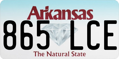 AR license plate 865LCE