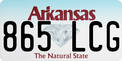 AR license plate 865LCG