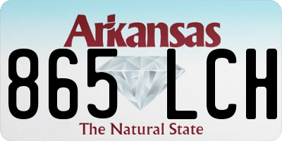 AR license plate 865LCH