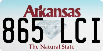 AR license plate 865LCI