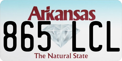 AR license plate 865LCL